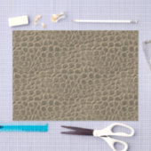 タンブラウンのスネークスキンのドラゴンか恐竜のアニマルプリント 薄葉紙 (クラフト)