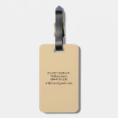 タンブラウンアコースティックギター楽器名 ラゲッジタグ (裏面縦)