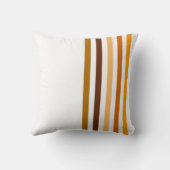 タンブラウンオレンジ垂直ストライプ文字モノグラム クッション (裏面)