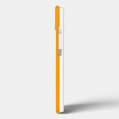 タンブラウンオレンジ垂直ストライプ文字モノグラム Case-Mate iPhoneケース (裏面 / 左)
