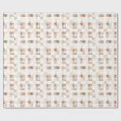 タンブラウンクリームのストライプ ラッピングペーパー (フラット)