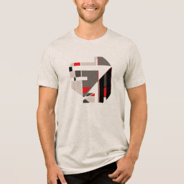 タンブラウンブラックレッドジオメトリック抽象芸術MCMルック トライブレンドＴシャツ