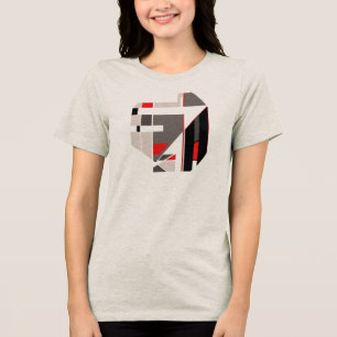 タンブラウンブラックレッドジオメトリック抽象芸術MCMルック トライブレンドTシャツ