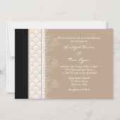 タンブラウンブラック磁モダン気結婚式招待状 マグネット招待状 (正面)
