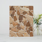 タンブラウンペブルストーンテクスチャスクラップブック紙 (スタンド正面)