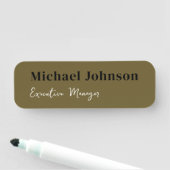 タンブラウンモダンプロフェッショナルミニマリスト 名札 (インサイチュ)