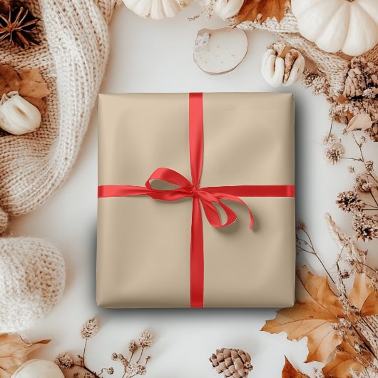 タンブラウン無地のカラー |クラシック |エレガント | ラッピングペーパー