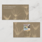 タンブラウン花の名刺 名刺 (正面/裏面)
