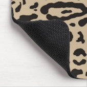 タンブラウン&ブラックチータヒョウアニマルプリント マウスパッド (コーナー)