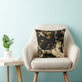 タンブラックとベージュの抽象芸術幾何学的パターン クッション (椅子)