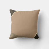 タンブラック&金ゴールドミニマル抽象芸術 クッション (裏面)