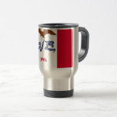 タンブラーとアイオワ州旗州 – 米国 トラベルマグ (正面右)