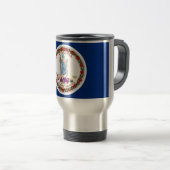 タンブラーとバージニア州旗 – 米国 トラベルマグ (正面右)
