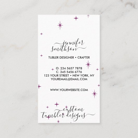 タンブラーのお手入れ 名刺 (裏面)