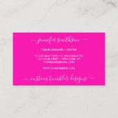 タンブラーのオンネオンピンクのマグメーカー 名刺 (裏面)