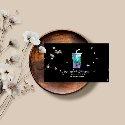 タンブラーのオンブレテクスチャ 名刺