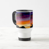 タンブラーの美しい鮮やかな夕日の写真 トラベルマグ (正面左)