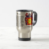 タンブラーのChavez家族の紋章付き外衣 トラベルマグ (正面右)