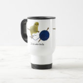 タンブラーを編むひよこ トラベルマグ (正面左)