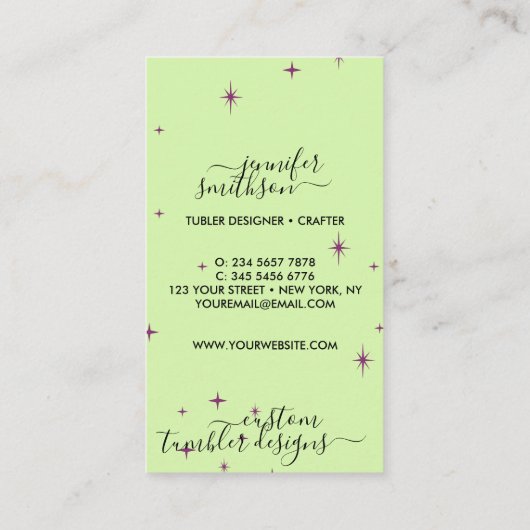 タンブラーケア 緑 名刺 (裏面)