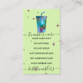 タンブラーケア 緑 名刺 (正面)