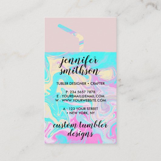 タンブラータンブラーショップエレガントマーブル 名刺 (裏面)