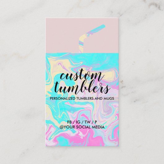 タンブラータンブラーショップエレガントマーブル 名刺 (正面)