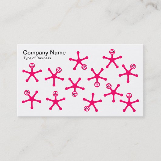 タンブラー – ネオン赤（白） 名刺 (正面)