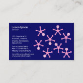 タンブラー – ピンクオン深いネイビー 名刺 (裏面)