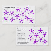 タンブラー – 白に紫 名刺 (正面/裏面)