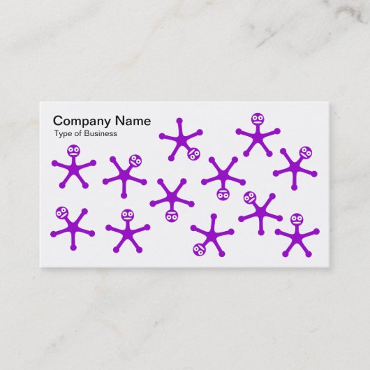 タンブラー – 白に紫 名刺 (正面)