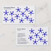 タンブラー – 青（白） 名刺 (正面/裏面)