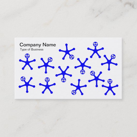 タンブラー – 青（白） 名刺 (正面)