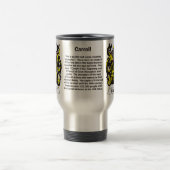 タンブラーCarroll家族の紋章付き外衣 トラベルマグ (中央)