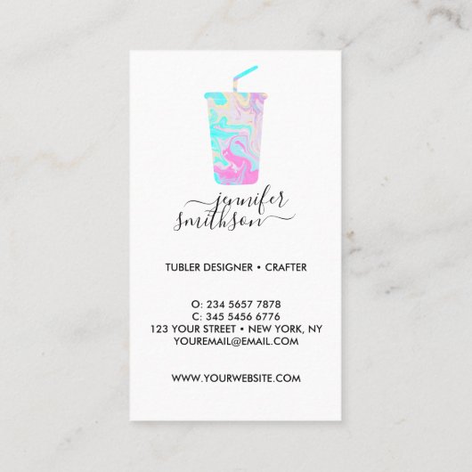 タンブラ気にー命令オンブレビニル 名刺 (裏面)