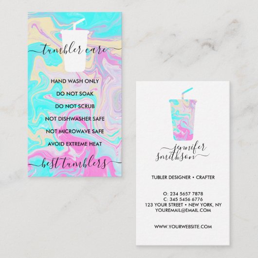 タンブラ気にー命令オンブレビニル 名刺 (正面/裏面)