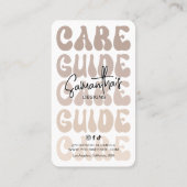 タンブラ気にー指示ガイドトレンディーレトロベージュ 名刺 (裏面)