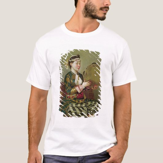 タンブリンを持つトルコの女性 Tシャツ (正面)