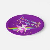 タンブリングクイーンギムナストガール紙プレート ペーパープレート (アングル)