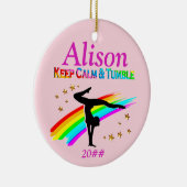 タンブリングクイーンパーソナライズされたオーナメント セラミックオーナメント (右)