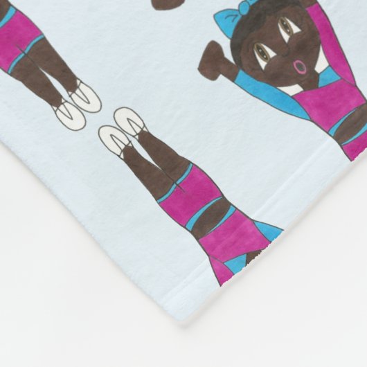 タンブリング体操アクロバティックスジムダンス先生 フリースブランケット (角)