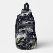 タンブリング水黒白 スリングバッグ (正面)