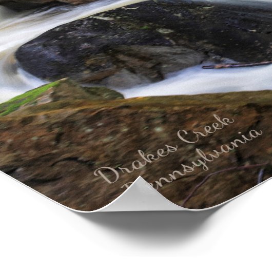 タンブリング滝オンドレイクスクリーク ポスター (角)