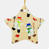 タンブリンズ雪だるまオーナメント セラミックオーナメント (裏面)