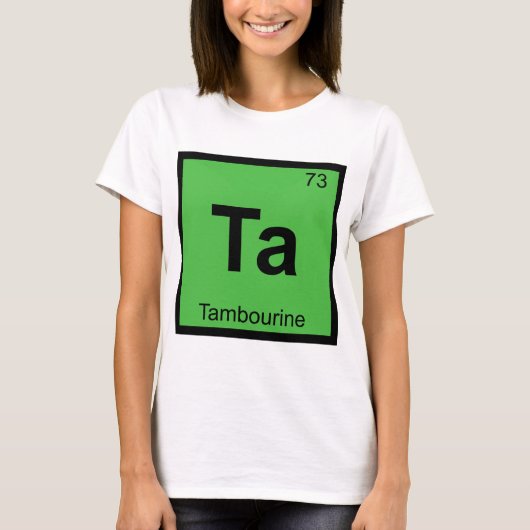 タンブリン音楽化学周期表 Tシャツ (正面)