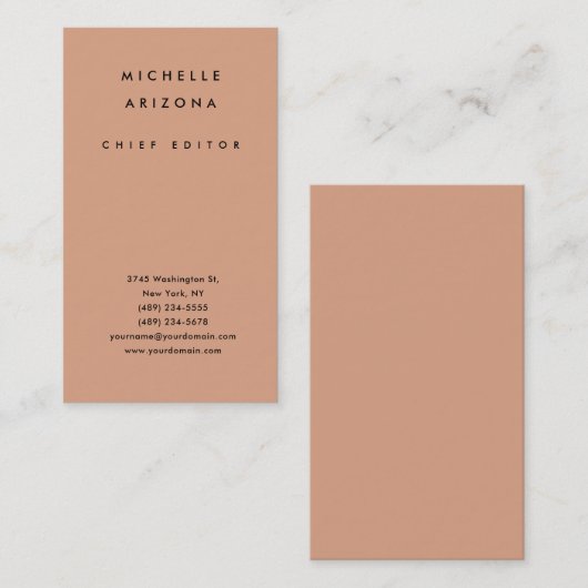 タンブルウィードカラーミニマルプロフェッショナル モダン 名刺 (正面/裏面)