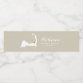 タンブルスターケープコッドと赤いハートの地図結婚 ペットボトルラベル (シングルラベル)