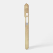 タンベージュ + ブラウンの装飾スクロール ヴィンテージスタイル iPhoneケース (左側面)