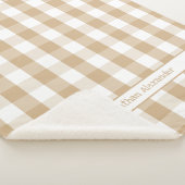 タンホワイトバッファローチェック毛布の名前 シェルパブランケット (3/4)