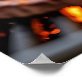 タンホワイトブルフランスのドッグ焼きシェフ ポスター (角)